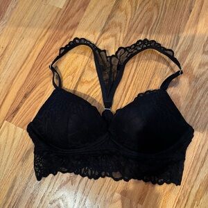 Victoria's Secret Black Lace Racerback Bralette size small